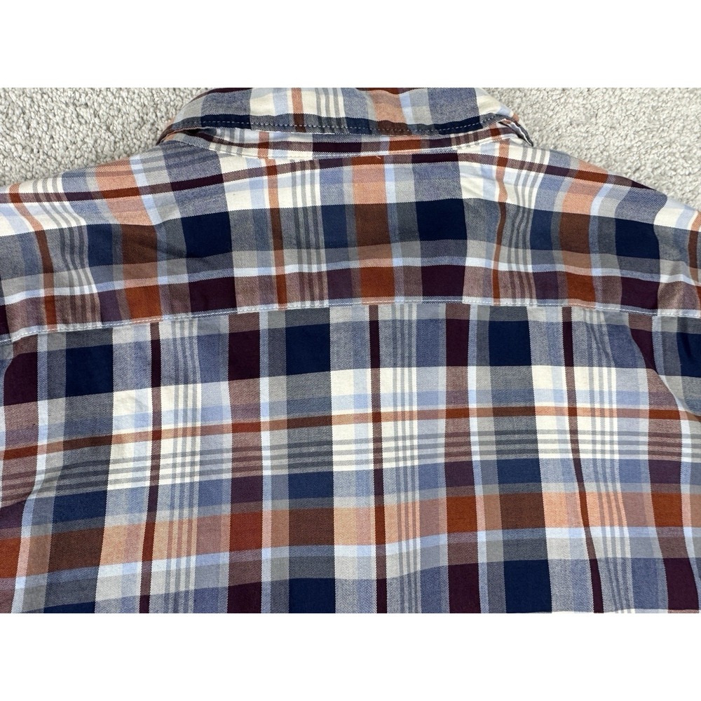 Barbour Plaid Button Down Shirt Blue Red White ~ Long Sleeve Mens XL ~ Pocket - Picture 5 of 16